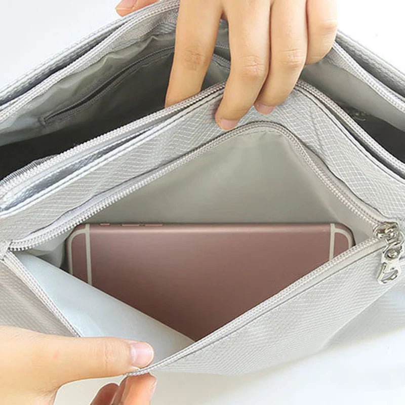 Ddbos BACK TO SCHOOL Bag Organiser Insert Handbag Pouch Insert for Women, Cosmetic Handbag Organiser Large Purse Insert Organiser Tote Organiser Medi