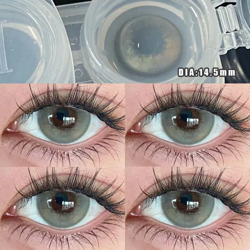 Ddbos 2Pcs Nature Colored Contact Lenses with Prescription Myopia Degree0.00-8.00 For 2024 New Lens Korean Hot Sale