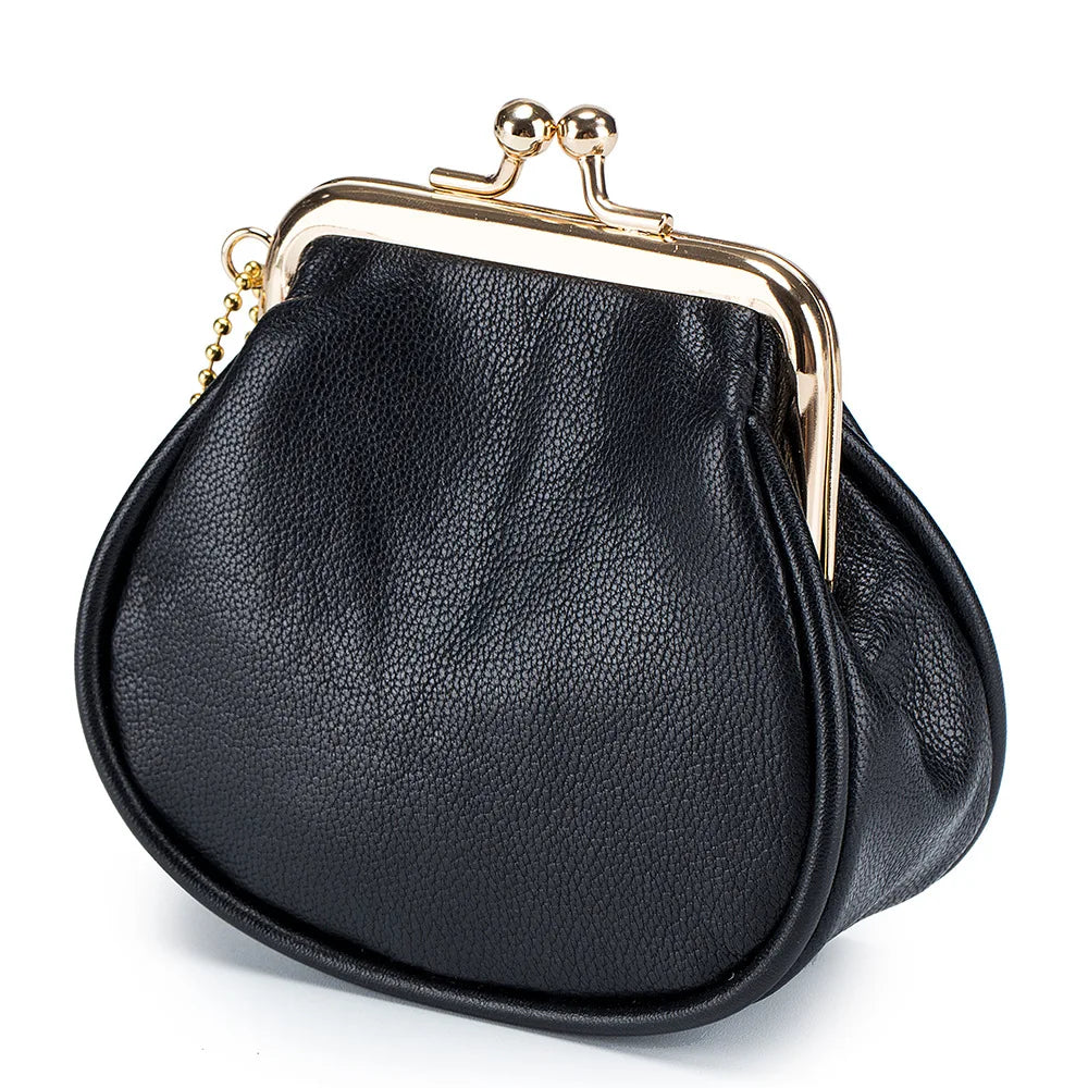 Ddbos New Women Wallets Female Genuine Leather Purses Small Cute Hasp Purse Fashion Soft Cowhide Money Bag Large Capacity Coin Holders