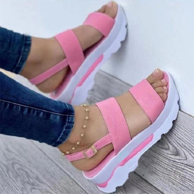 Ddbos Fashion Wedge Female Platform Buckle Strap Street Summer Outdoor Shoes Punk Beach Wedges Women Sandals Sandalias De Mujer