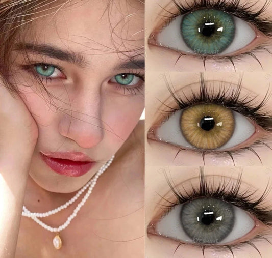 Colored Contacts Lenses Natural Brown Eyes Contacts Lenses Yearly Fashion Green Lenses Gray Pupilentes Lense