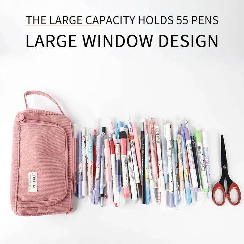 Ddbos BACK TO SCHOOL Multi Layer Large Capacity Pencil Case Pen Storage Supplies Pen Box Kawaii Cute Pencil Cases Bags Stationary School Supplies