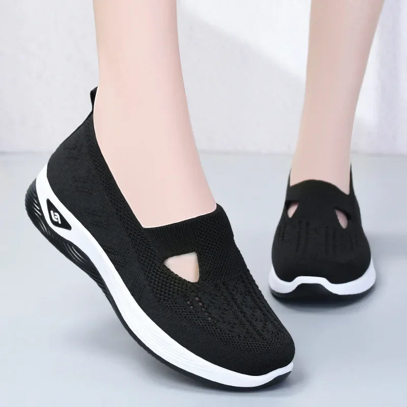 Ddbos Summer New Comfort Casual Women's Shoes Fashion Soft Sole Breathable Hollow Out Flat Shoes for Women Zapatos De Mujer