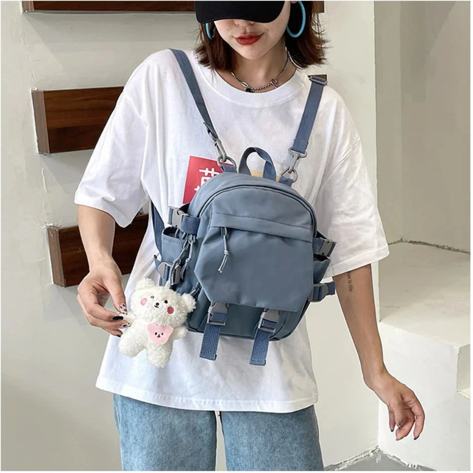 Ddbos Fashion Kawaii Mini Backpack Women Shoulder Bag for Teenage Girls Multi-Function Small Bagpack Ladies Travle School Backpacks