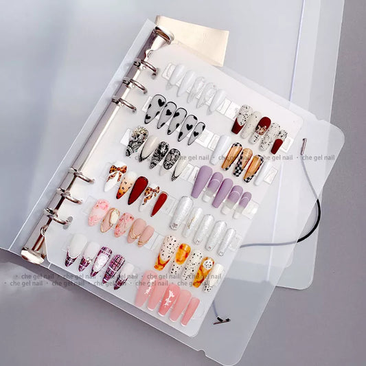 New Nail Art Piece Storage Book Large Capacity Exhibition Photo Album Card Clip display Board DIY Simple Album Storage Book