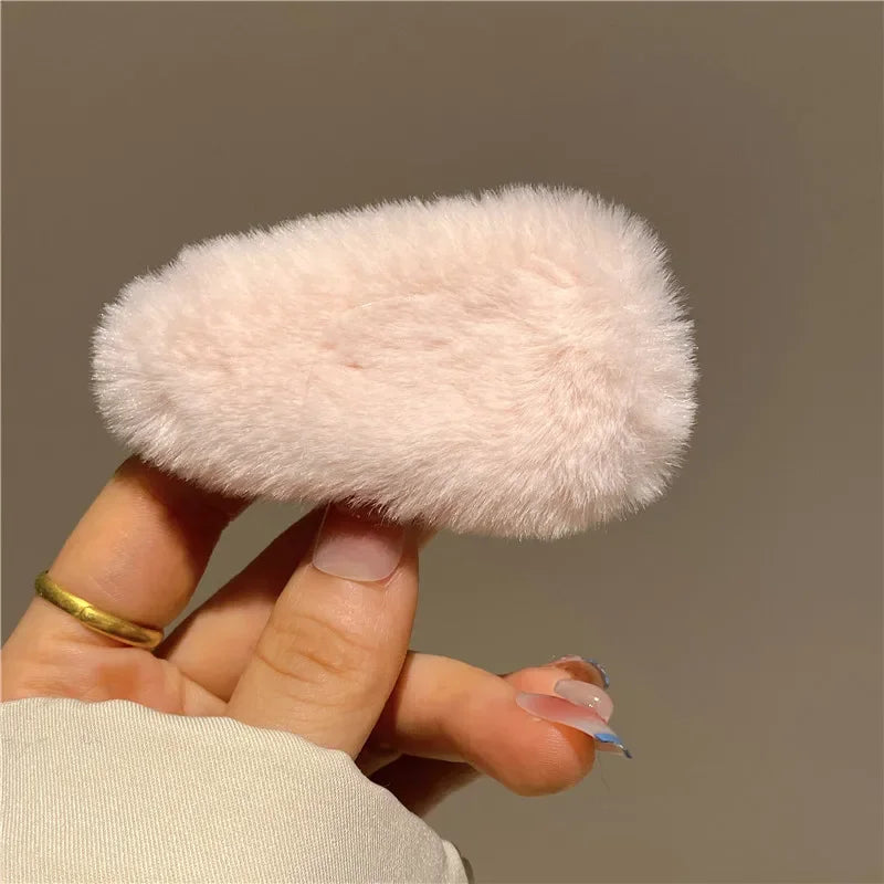 Ddbos Winter Plush Cute Hair Clip Grasping Lamb Children's Broken Hair Pin Clip Headwear Hair Accessories for Girls  Korean Style