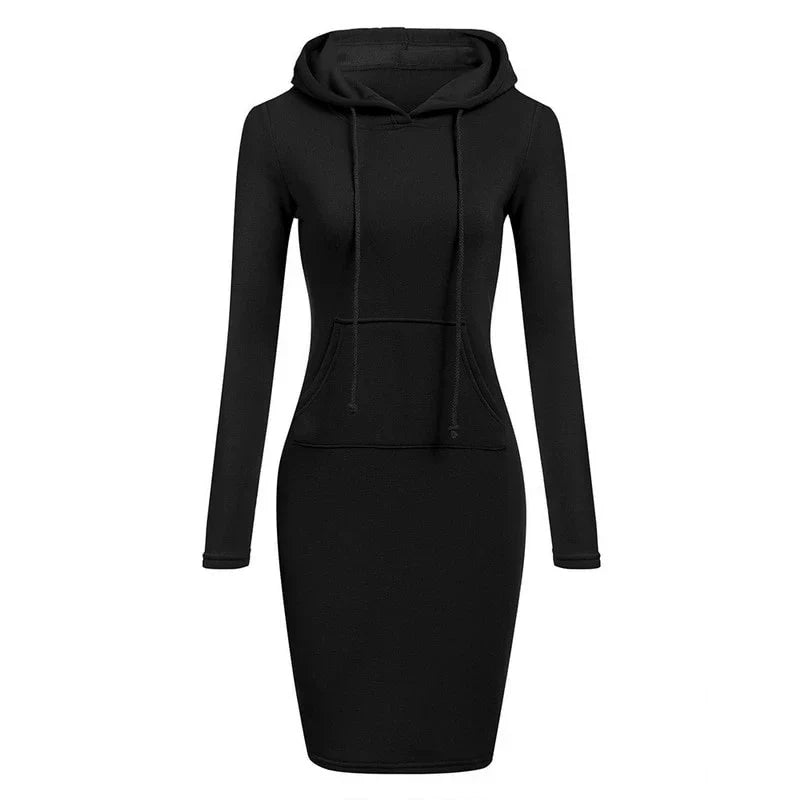 Ddbos Ladies Dress Autumn Women Hooded Dresses Hoodies Women Sweatshirts Women Hoodies Dress Tops Ladies Clothing