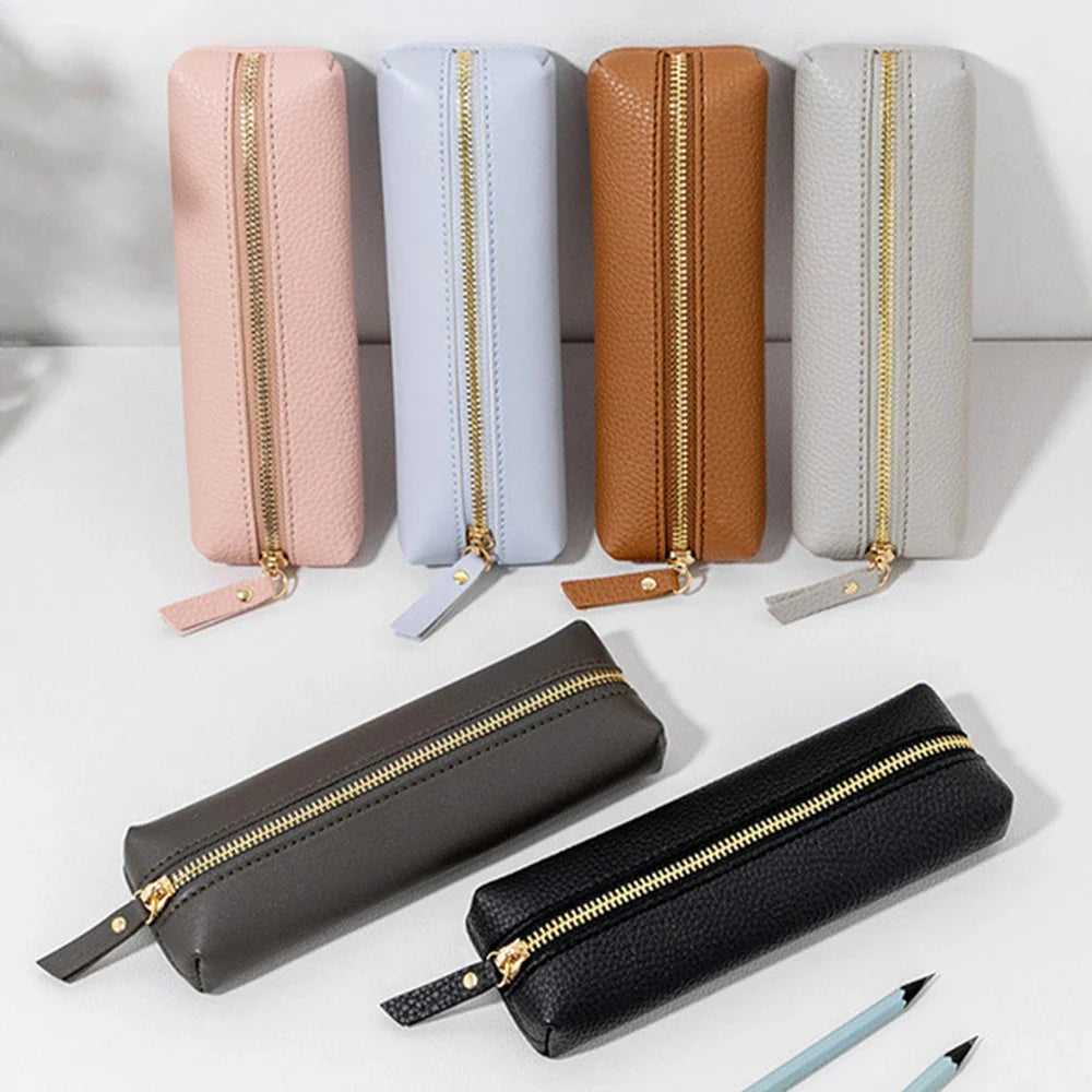 Soft Leather Glasses Bag Portable Makeup Storage Bag Purses Bath Toiletry Wash Bag Travel Zipper Cosmetic Pouch Sun Glasses Case