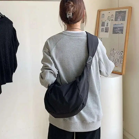 Ddbos New Casual Nylon Women Bags Shoulder Bag Woman Crossbody Bag Hobo Bags Dumpling Bag Large Capacity Female Half Moon Totes