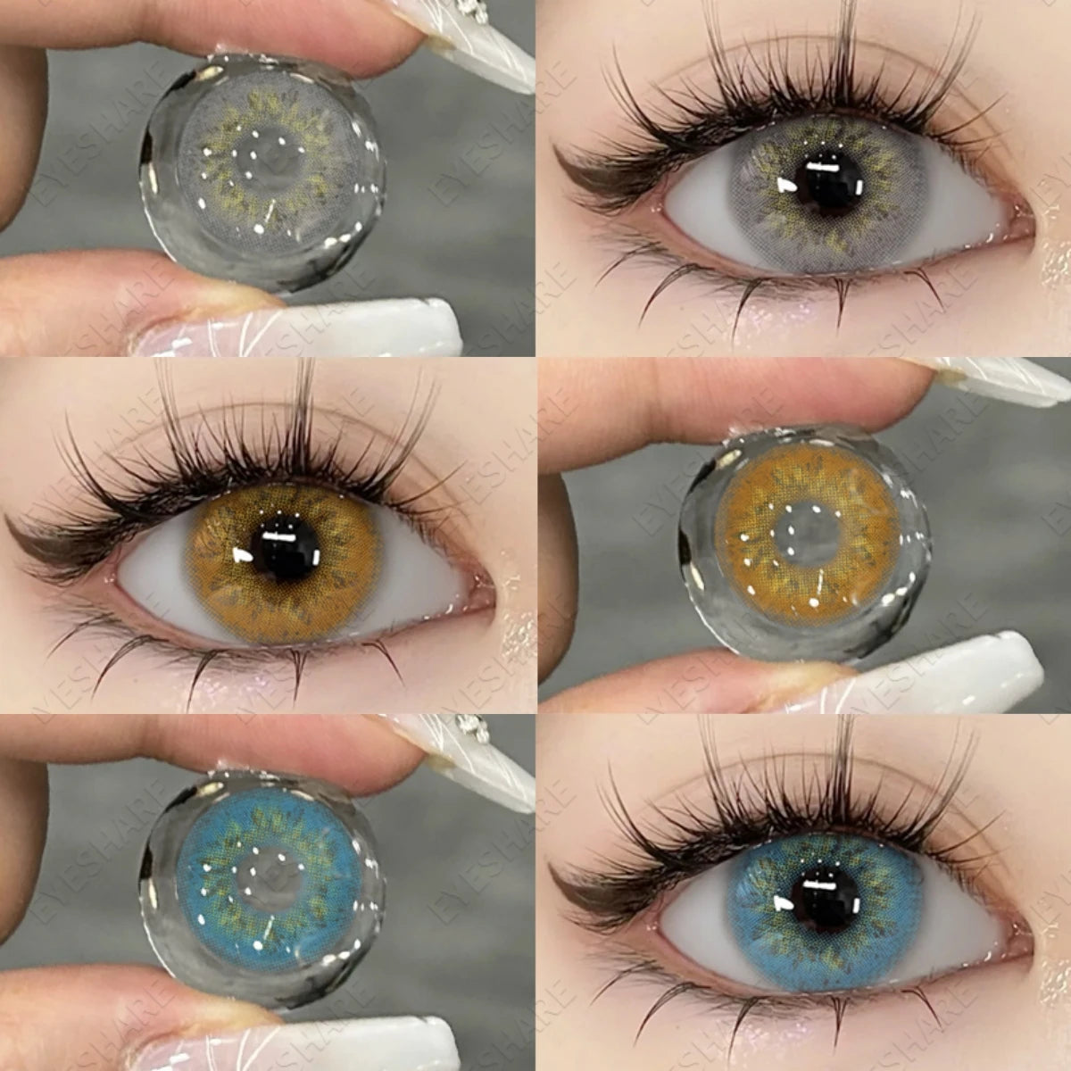 Natural Color Contact Lenses for Eyes Fashion Blue Contact Lenses Beauty Makeup Brown Eyes Contacts Lenses 14.0mm