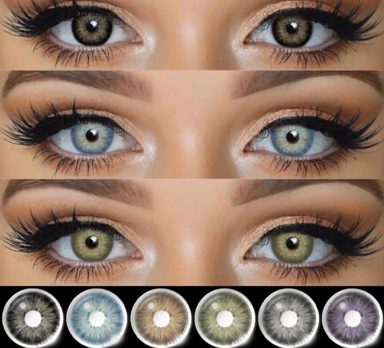 Color Contact Lenses For Eyes Pattaya Natural Yearly Use Lenses Blue Multicolored Contact Lens Beauty Pupils