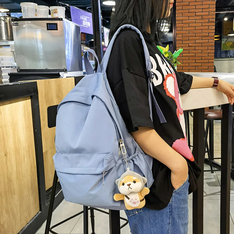 Ddbos Fashion Backpack Canvas Women Backpack Anti-theft Shoulder Bag New School Bag For Teenager Girls School Backapck Female