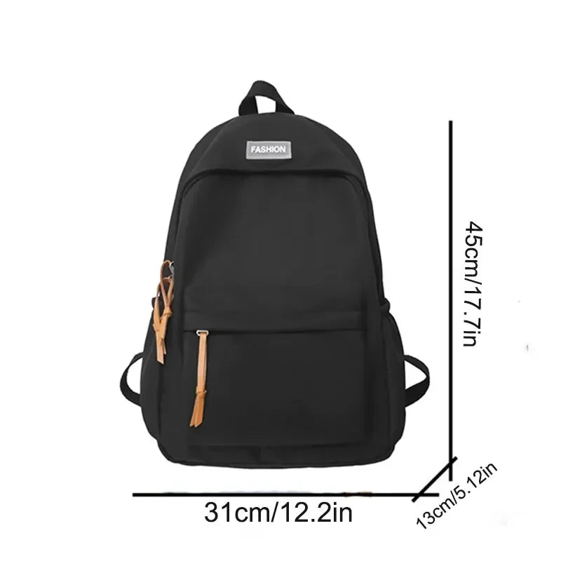 Ddbos BACK TO SCHOOL Schoolbag Female College Student N-style Solid Color Large-capacity Durable Simple Backpack, Junior High School College Backpack