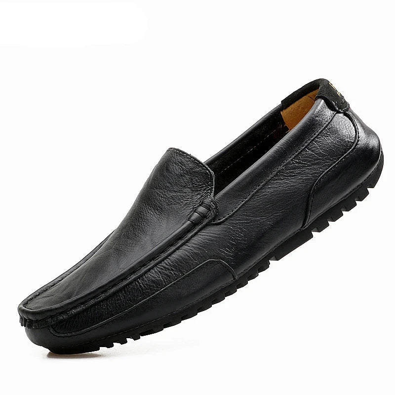 Leather Shoes for Men Casual Male Soft Sole Comfortable Shoes Men Slip-On Male Loafers Moccasins Driving Shoe Big Size 38-47