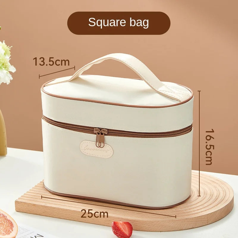 Ddbos Round Portable Thermal Bag for Lunch Portable Ice Cooler Pack Insulation Picnic Food Storage Bags School Bento Dinner Container