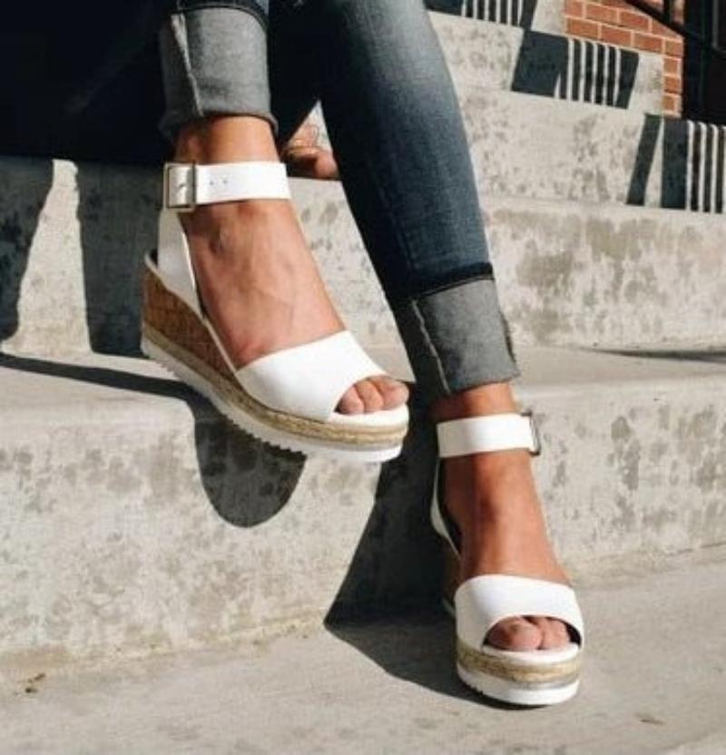 Ddbos Wedges Shoes For Women Sandals Plus Size High Heels Summer Shoes Flip Flop Chaussures Femme Platform Sandals