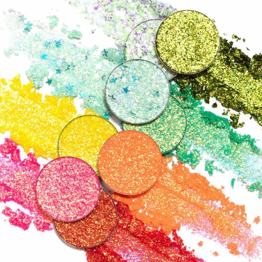 Ddbos High Shimmer Vegan Glitter Eye Shadow Multichrome Pressed Powder Chameleon Pigment Duochrome Eyeshadow