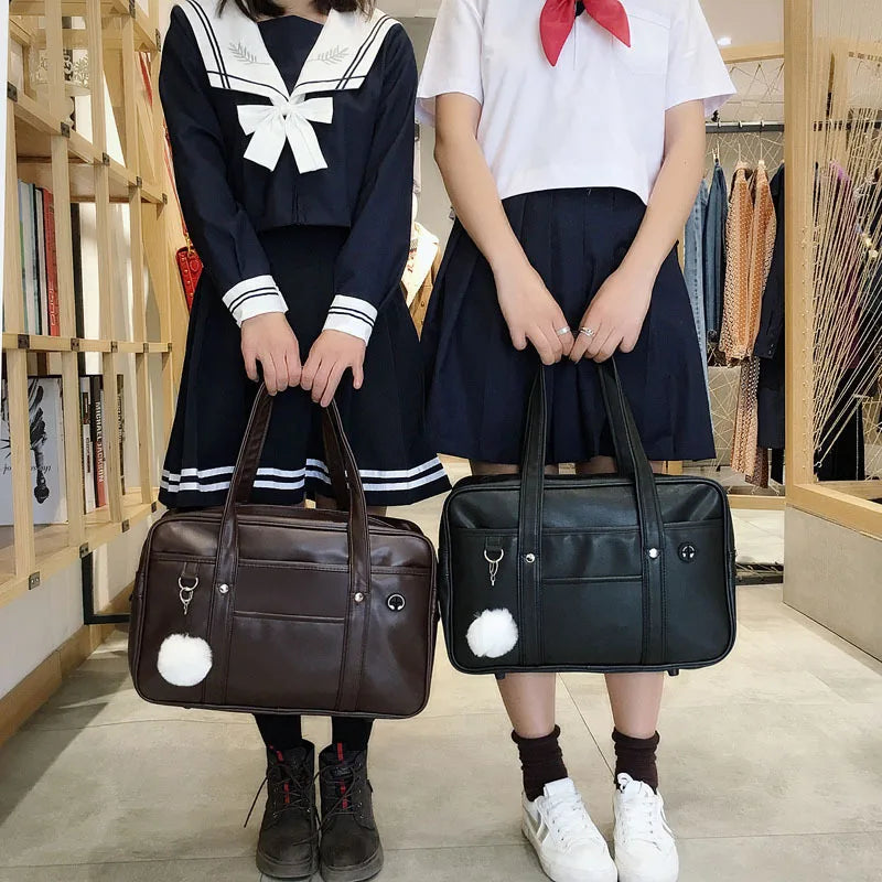 Ddbos BACK TO SCHOOL Japanese Casual PU Shoulder Bag Junior High School Students School Bag Handbag Anime Uniform Bag Tote Bags for Women