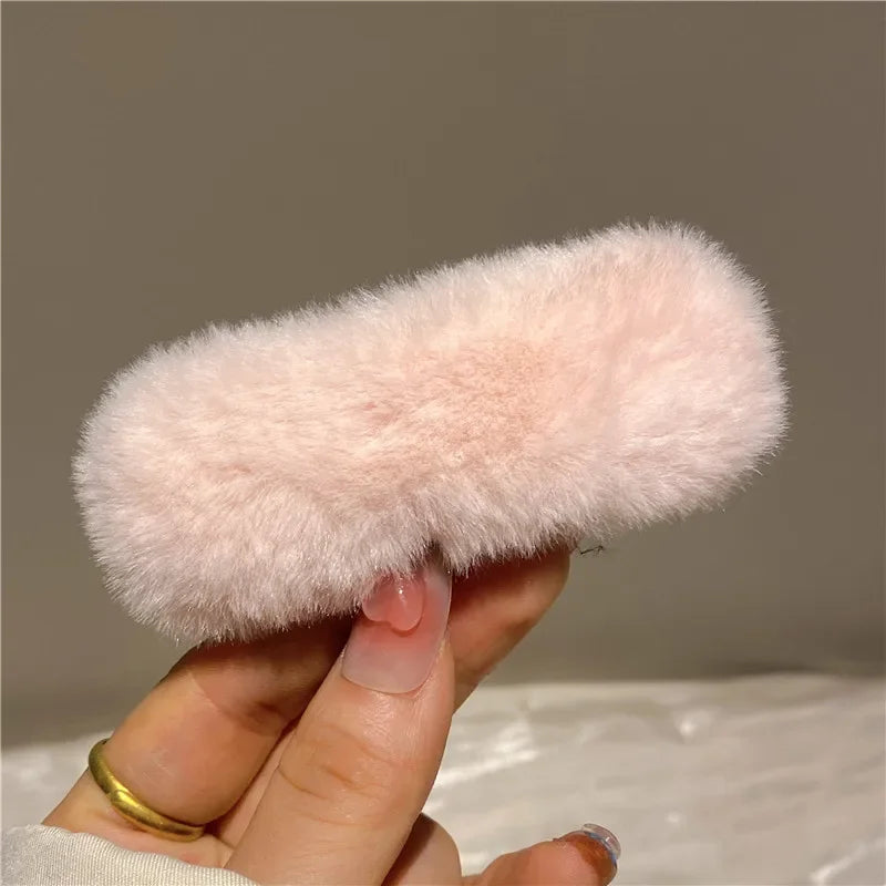 Ddbos Winter Plush Cute Hair Clip Grasping Lamb Children's Broken Hair Pin Clip Headwear Hair Accessories for Girls  Korean Style