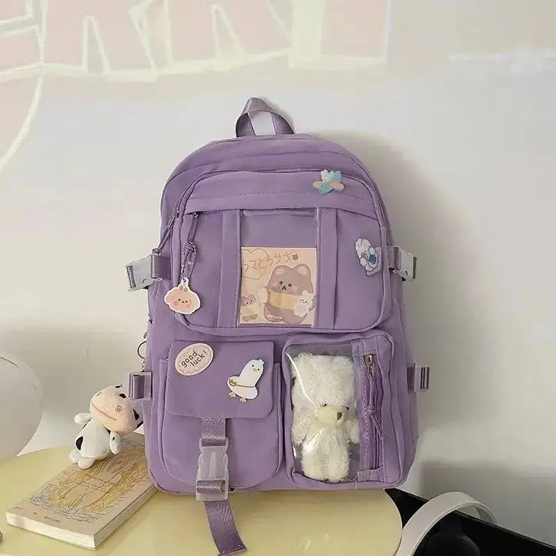 Ddbos BACK TO SCHOOL Girls Backpack Cute School Bags For Student Teens Girls Pockets Women Laptop Backpack Harajuku