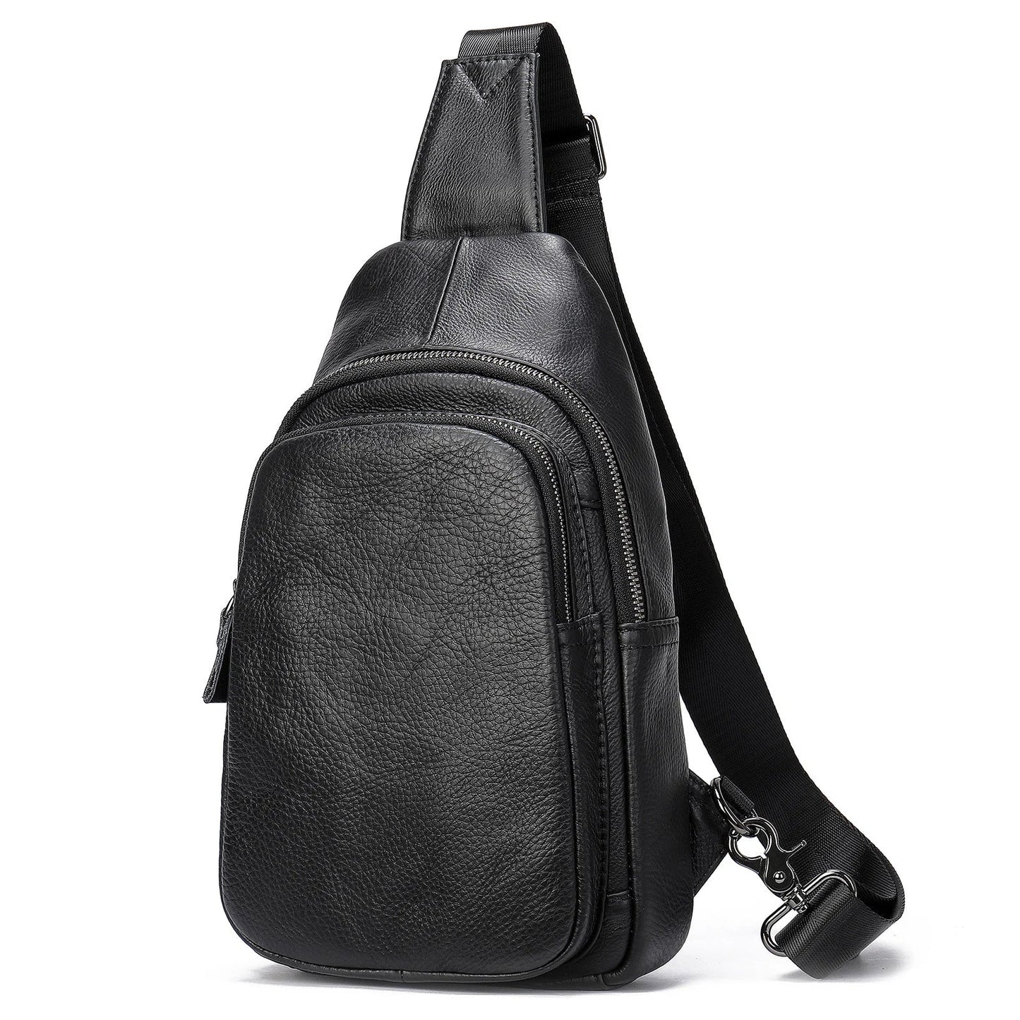 Ddbos Summer New Arrivals Men Chest Bag Genuine Leather Soft Cowhide Leather Chest Pack Crossbody Male Bags Black Coffee Sling Bag