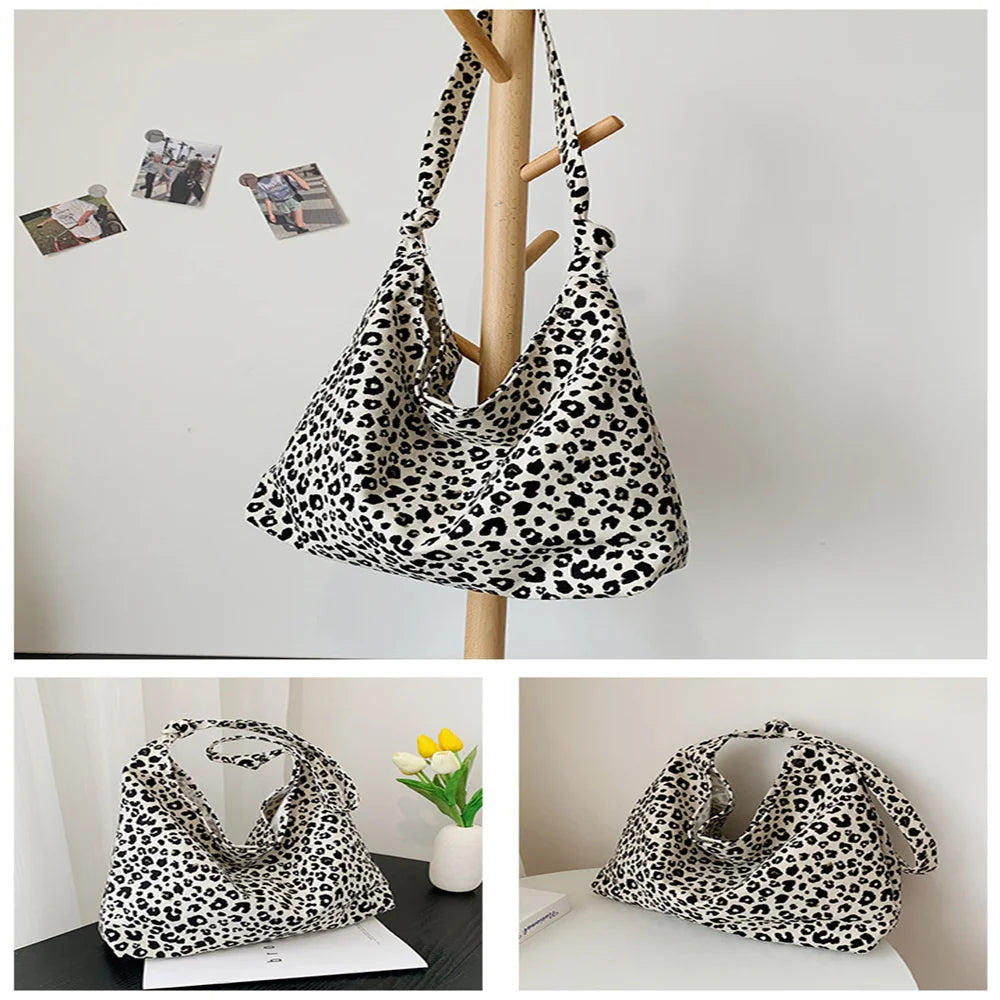 Ddbos Female Bags Totes Luxury Designer Handbags For Women Shopping Canvas Ladies Fashion Casual Leopard Shoulder Shopper Women'S Bag