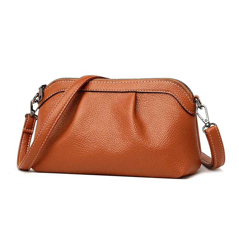 Ddbos Leisure Simple Ladies Crossbody Bag Ladies Crossbody Bag New Fashion Shoulder Strap Soft Leather Shoulder Bag