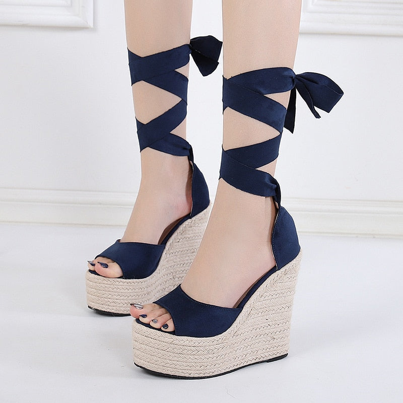 Ddbos Summer New Fashion Women's Platform Wedge Sandals High Heels Women's Summer High Heel Sandals Shoes for Women