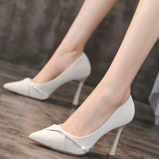 High Heels Women Shoes Wedding Stilettos Luxury Sandals Spring Autumn New Crystal Pointed Toe Dress Party Pumps Women Shoes Ddbos