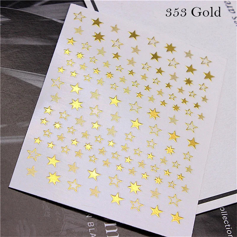 Ddbos 1 sheet Pentagram Nail Art Sticker