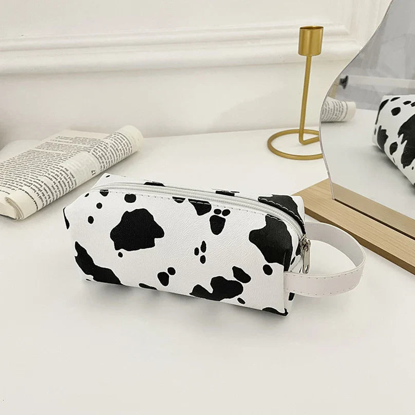 Ddbos Cow Pattern Pencil Case Kawaii Stationery Pencilcase Large Capacity Pen Case Trousse Scolaire School Supplies Pencil Pouch