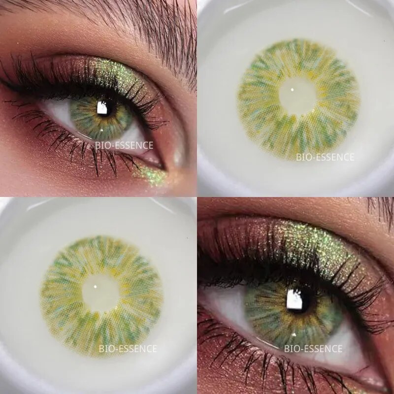 1 Pair Blue Lenses Anime Accessories Color Contact Lenses for Eyes Comic Tears Eye Fashion Lenses Green Lenses