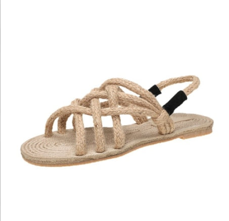 Ddbos Sandals Woman Shoes Braided Rope with Traditional Casual Style and Simple Creativity Fashion Sandals Women Summer Shoes