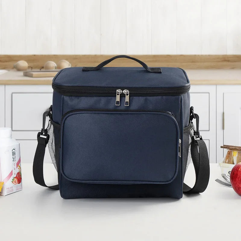 Ddbos BACK TO SCHOOL 1pc Lunch Box Bag, Thermal Bag with Rice Bag, Office Worker Portable Handbag Bento Bag