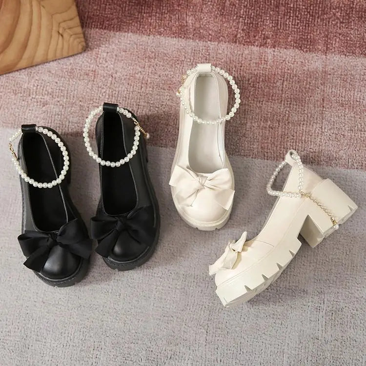 Ddbos Lolita Shoes Women Japanese Style Mary Jane Shoes Women Vintage Shallow High Heels Chunky Platform Shoes Cosplay Female Sandals