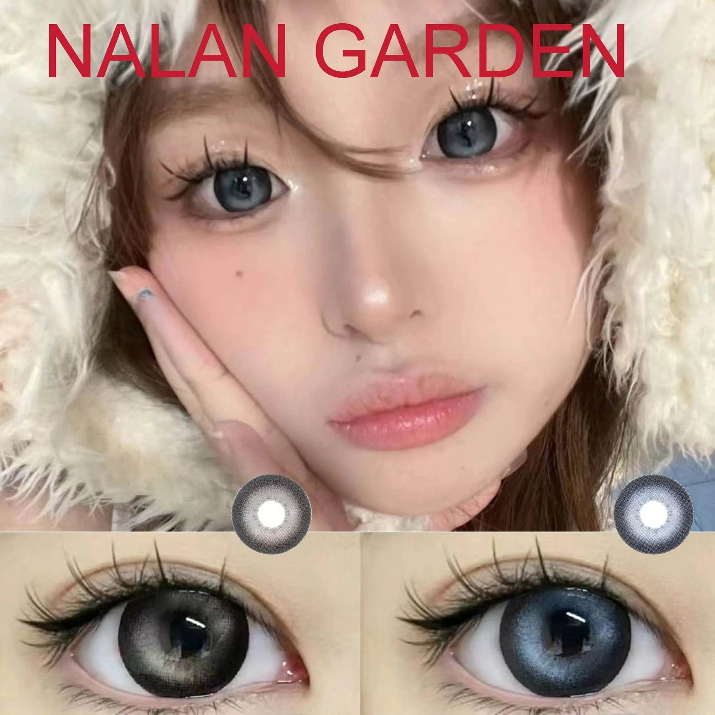 Ddbos 14.50mm Soft Eye Contact Lenses Women Men Fashion Makeup Accessories lentes de contacto Nalan Garden