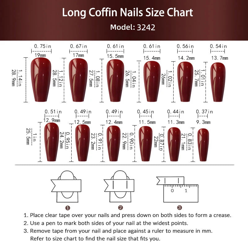 24 Pcs Long Coffin Press On Nails Pink Frech Style Glitter Fake Nails Glossy Artificial Finger Manicure False Nails For Women