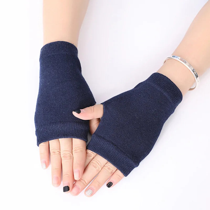 Ddbos Women Stylish Hand Warmer Winter Gloves Arm Crochet Knitting Faux Wool Mitten Warm Fingerless Glove Twist Pattern Women Gloves