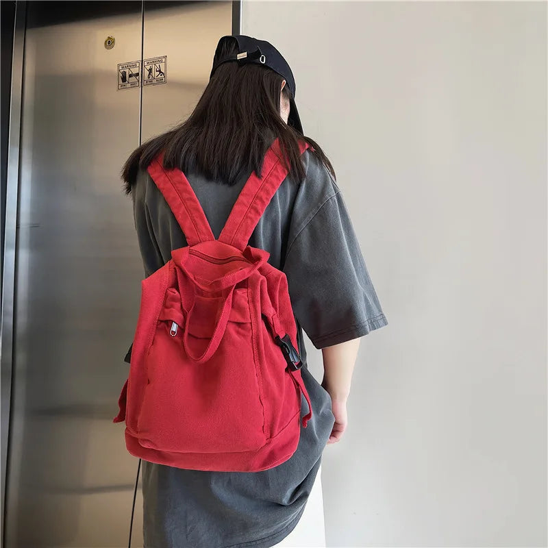 Ddbos Brand Women Backpacks Green Canvas Rucksack Quality Laptop School Student Bag Female Daypack for Teen Girls feminina mochila