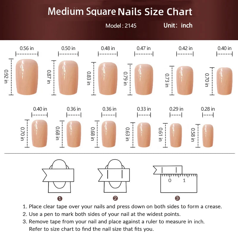 Ddbos Y2K 24Pcs Medium Square Press On Nail Pink French Style Gradient False Nails With Rhinestone Shiny Reusable Fake Nails For Women