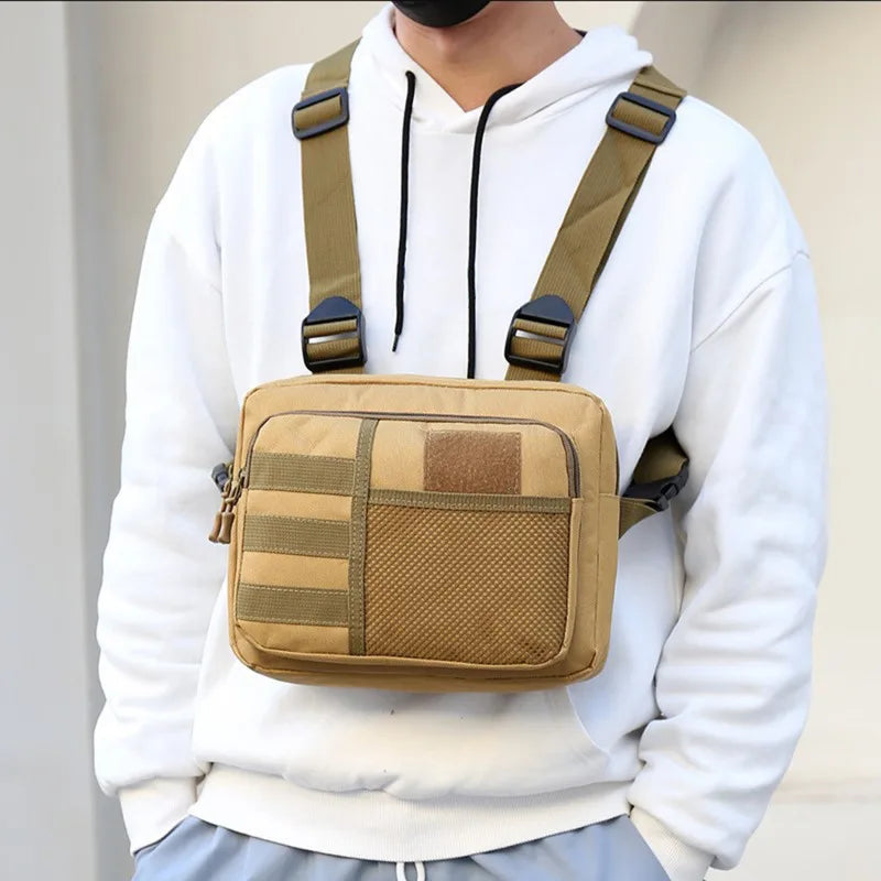 Ddbos Multi-function Vest Unisex Chest Rig Bag Fashion Men's Hip-hop Streetwear Chest Bags Waterproof Oxford Sport Backpack