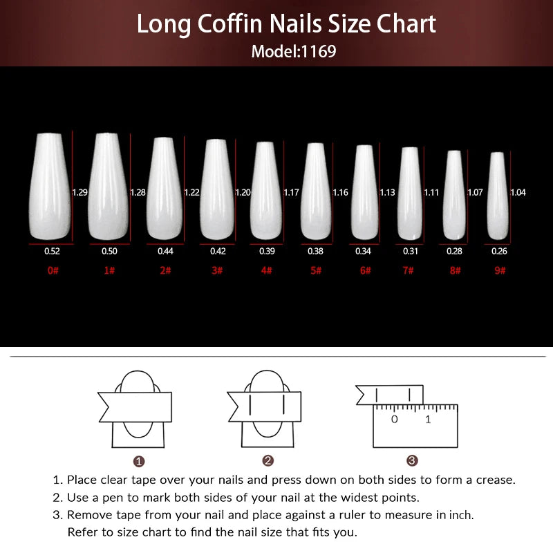 24 Pcs Glossy Long Coffin Press On Nails Pink Gradient Pattern False Nails With Rhinestone Glitter Manicure Reusable Fake Nails