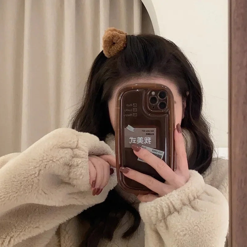 Ddbos Plush Cat Ears Hair Clips For Women Girls Lamb Cashmere Hairpin Forehead Bangs Clip Fluffy Children New Winter Hair Accessories