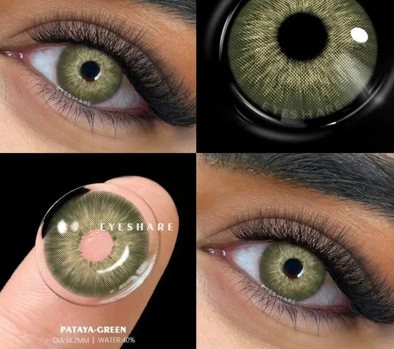 2pcs Colored Contact Lenses For Eyes Natural Blue Eye Lenses Gray Pupils Lens Yearly Fashion Green Contacts Black Lens