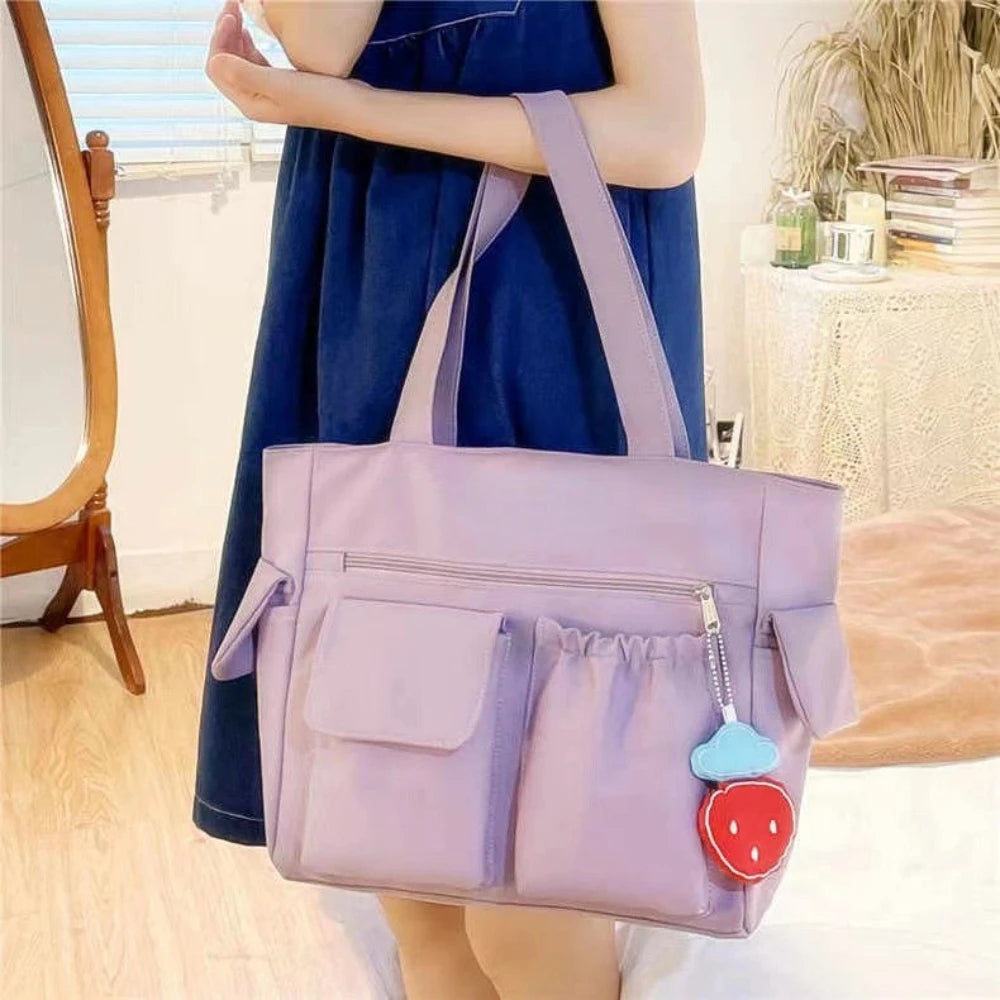 Ddbos BACK TO SCHOOL Bag Women Messenger Bag Preppy Student Book Bag Nylon Shoulder Bag Commuter Handbag Women