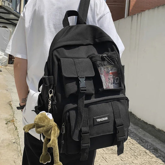 BACK TO SCHOOL 2024 Women School Backpack Black Nylon Bagpack  Female Anti Theft Rucksack Casual Lady Travel Backpacks Korean Back Pack Mochila