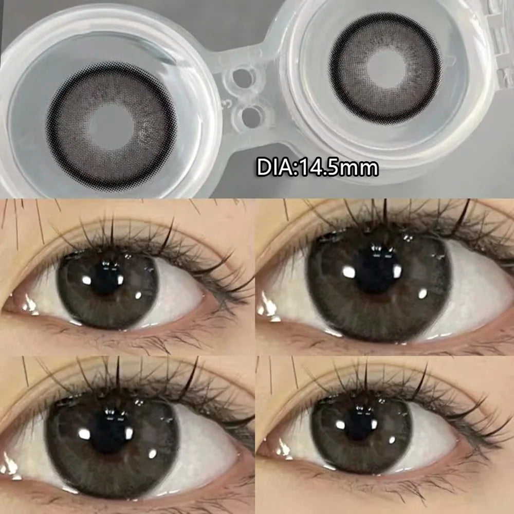 Ddbos 1 Pair Natural Colored Lenses for Eyes  baby Black Eyes Contacts Lens Beauty Pupil 1 Yearly  First Shipping