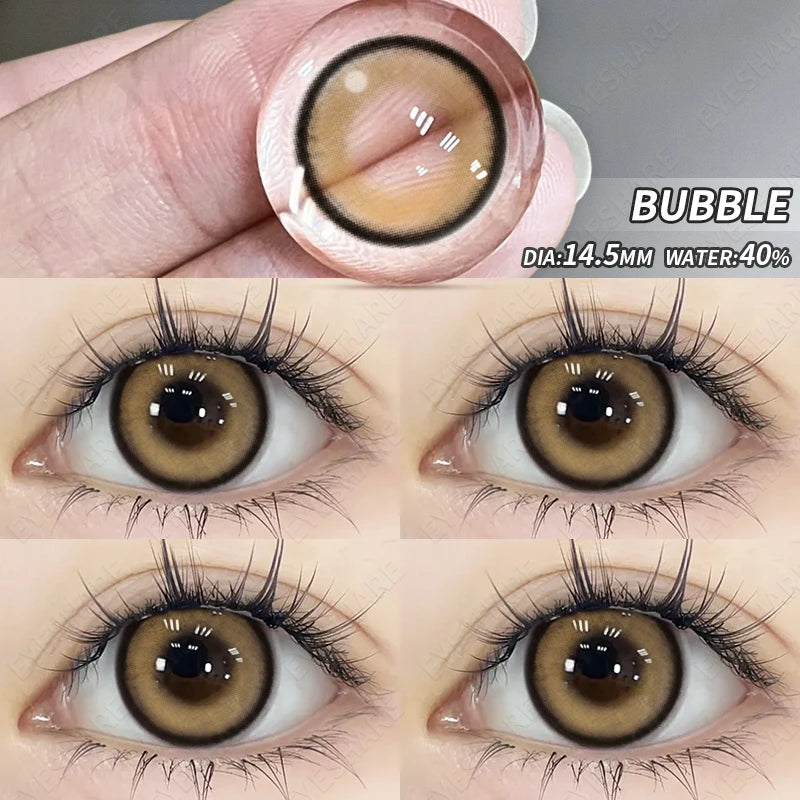 Ddbos 1pair Eye Contacts Lense Color Contact Lenses for Eyes Natural Gray Contact Lens Yearly Fashion Beauty Makeup EyeLenses