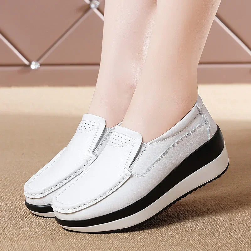 Ddbos Women Flats Platform Shoes Print Hollow Sandals  Spring Summer Casual Walking Shoes Designer New Wedge Breathable Sneakers