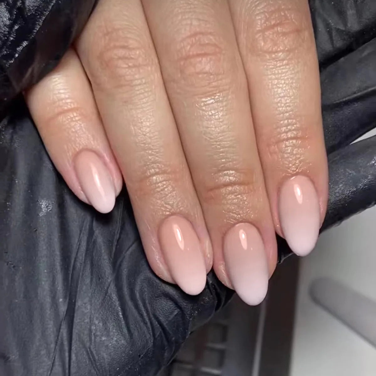 Ddbos Sweet Pink Fake Nails Almond Nude Color False Nail Patch Korean Style Artificiall Nails Patch Wearable Full Cover